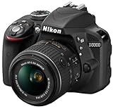 Nikon D3300 SLR-Digitalkamera Kit (24 Megapixel, 7,6 cm (3 Zoll) TFT-LCD-Display, Live View, Full-HD) inkl. AF-S DX 18-55 VR II Objektiv schwarz - 2